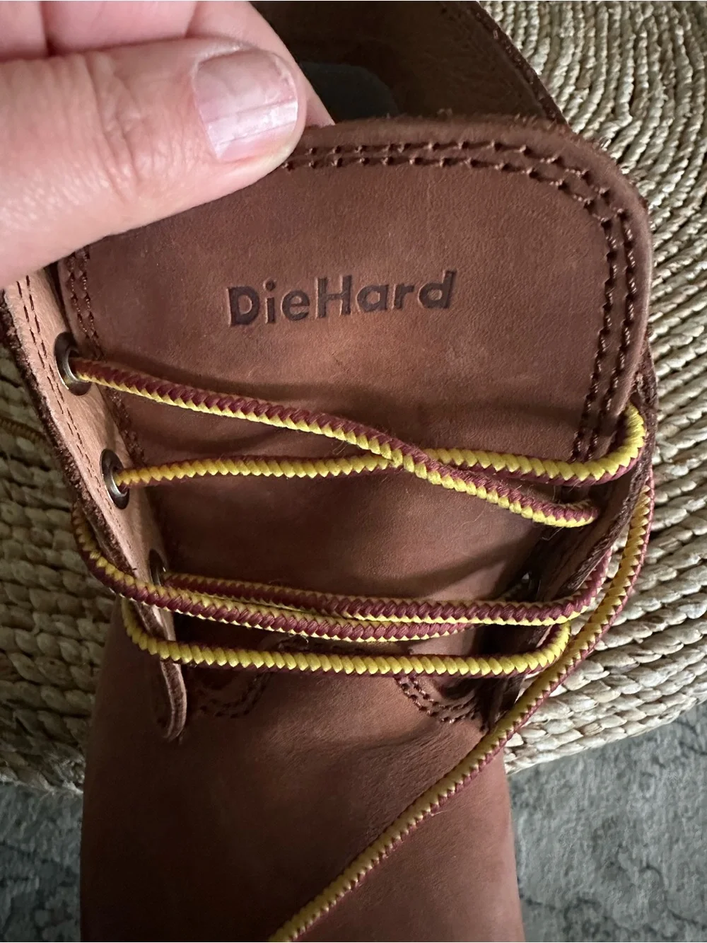DIEHARD 84982 Men's Soft Toe Full Grain Leather Work Boots Reddish Brown NWOT